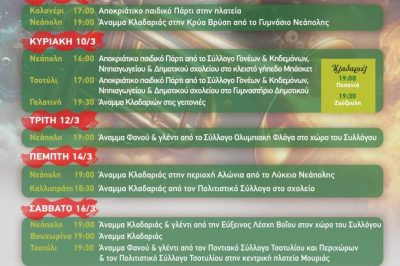 Δήμος Βοΐου Πρόγραμμα Αποκριάς 2024